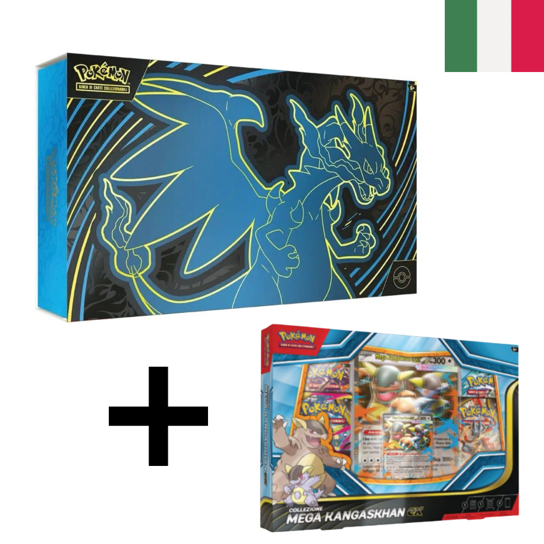 Pokemon UPC mega charizard ex + collezione mega kanghaskan ex
