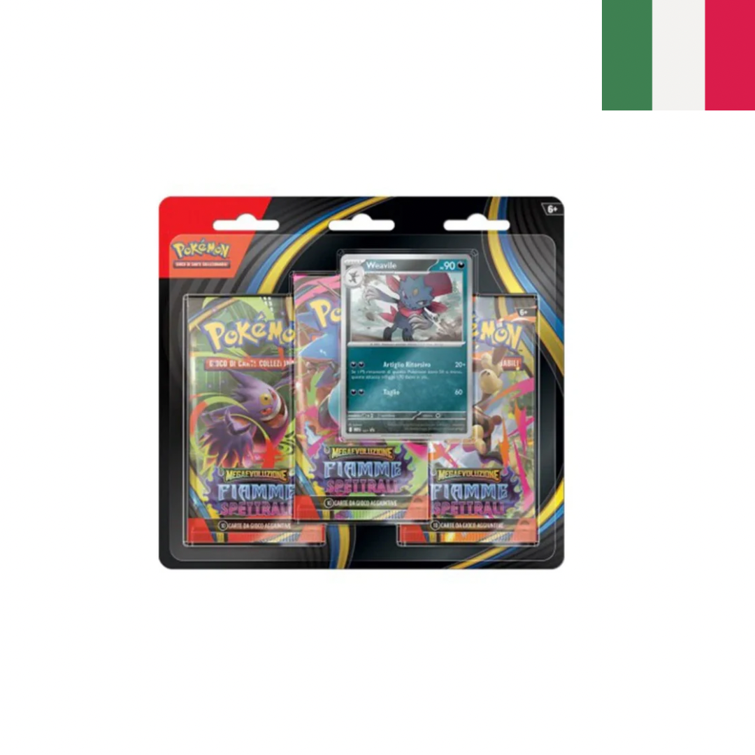 Pokemon blister 3 buste fiamme spettrali ITA