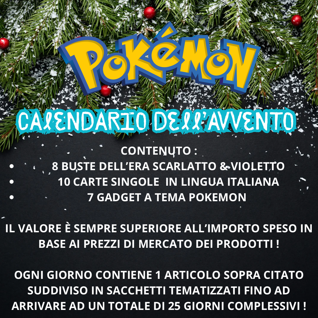 Calendario dell’avvento POKÈMON VERSIONE BRONZE