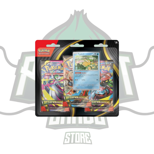 blister 3 buste Pokémon scarlatto violetto mega evoluzioni ITA