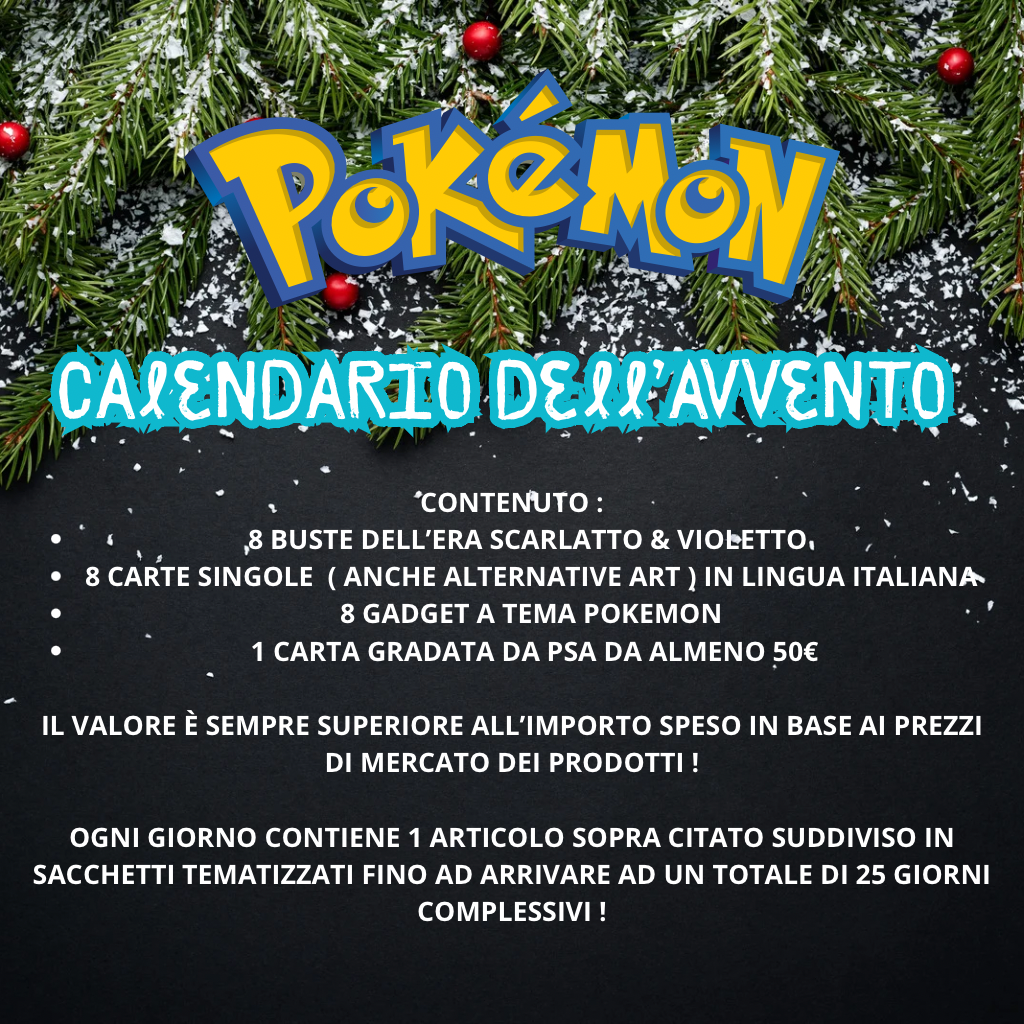Calendario dell’avvento POKÉMON VERSIONE SILVER